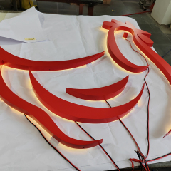 Customized logo illuminated letters warm white lighting signs for brand name sign light