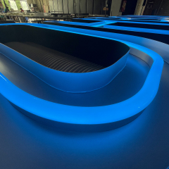 Led lighting advertising acrylic neon 180 degree illuminated with metal letters return outdoor waterproof neon lighting