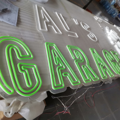 Double line Flexible Neon with clear acrylic back advertising neon light for brand name