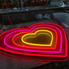 Outdoor Acrylic Neon lighting waterproof party neon lighting heart logo acrylic neon signs