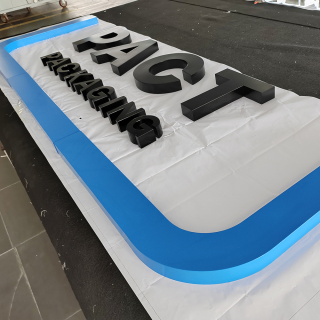 Printing Color 3D metal letters shop name metal letters custom logo signs