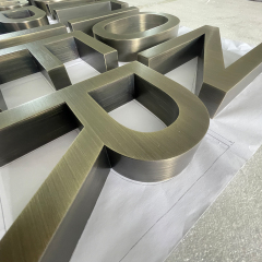 Custom electroplated color 3d metal signs stainless steel signs letters for branding name