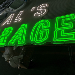 Double line Flexible Neon with clear acrylic back advertising neon light for brand name