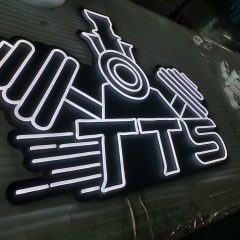 Custom shop name neon with black acrylic back neon signs indoor use led neon lighting