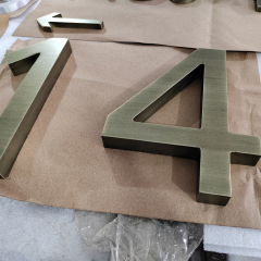 Custom electroplated color 3d metal signs stainless steel signs letters for branding name