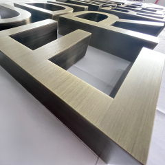 Custom electroplated color 3d metal signs stainless steel signs letters for branding name