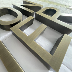 Custom electroplated color 3d metal signs stainless steel signs letters for branding name