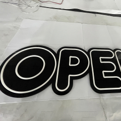 Custom shop name neon with black acrylic back neon signs indoor use led neon lighting