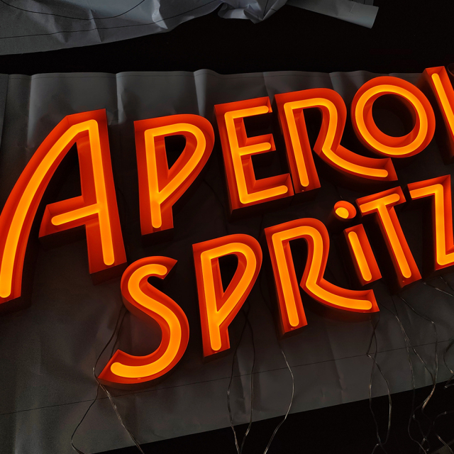 Customized advertising acrylic neon with stainless steel letters outdoor shop neon lighting