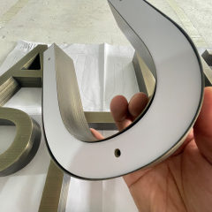 Custom electroplated color 3d metal signs stainless steel signs letters for branding name