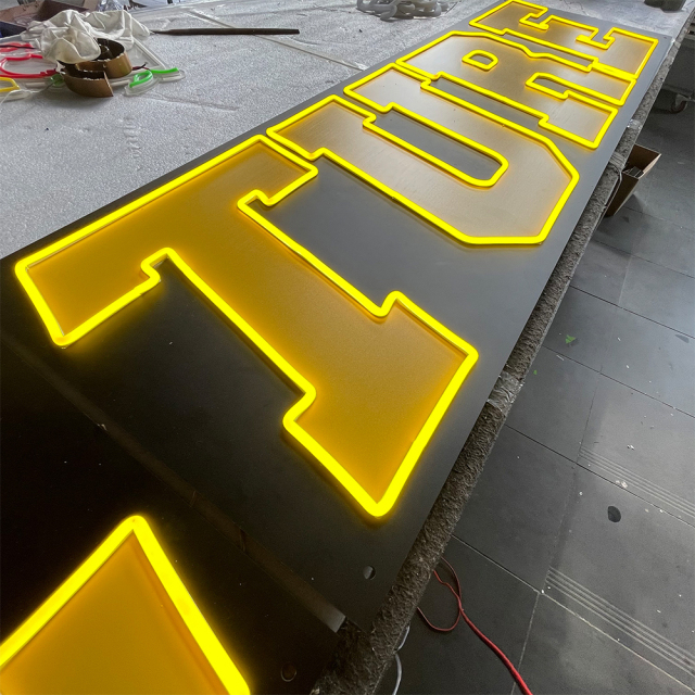 Custom branding name neon led lighting with UV printing color neon signs