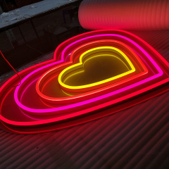 Outdoor Acrylic Neon lighting waterproof party neon lighting heart logo acrylic neon signs