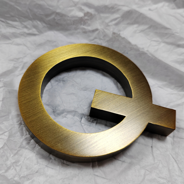 Customized Electroplated color 3d building up signs metal letters signs 3d metal custom signs