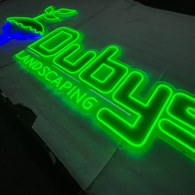 Custom advertising neon shop brand name flexible neon strip with uv printing color neon light