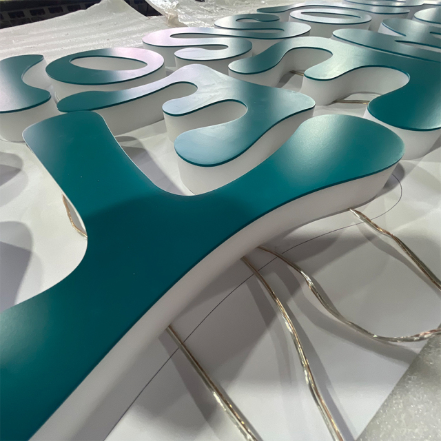 Acrylic Fabricated letters side illuminated 3d channel letters Outdoor led lighting signage