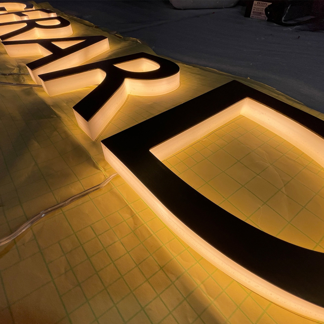 Full Acrylic letters side illuminated led signs shop front 3d channel letters for outdoor use