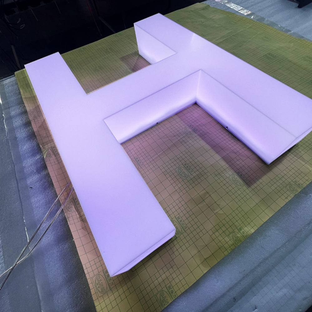 Letrero para exteriores con relieve en 3D, letrero acrílico con logotipo, letrero luminoso fulllit 3d, letras led