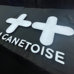 Waterproof Face illuminated acrylic letters shopfront channel letters for business advertising signs