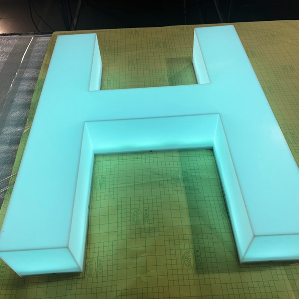 Letrero para exteriores con relieve en 3D, letrero acrílico con logotipo, letrero luminoso fulllit 3d, letras led
