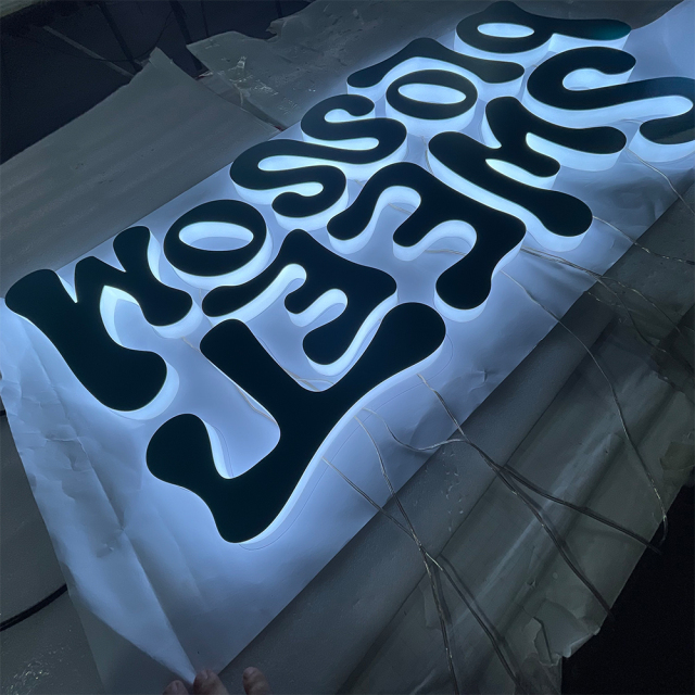 Acrylic Fabricated letters side illuminated 3d channel letters Outdoor led lighting signage