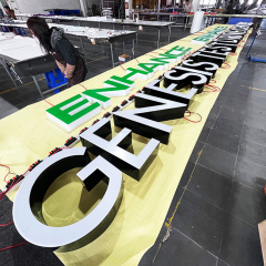 Customized face illuminated signage waterproof acrylic channel letters for business advertising outdoor use