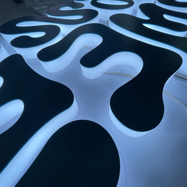 Acrylic Fabricated letters side illuminated 3d channel letters Outdoor led lighting signage