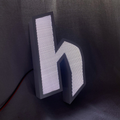 Customized Perforated face illuminated channel letters rim face lit signage waterproof and outdoor use 3d signs lighting