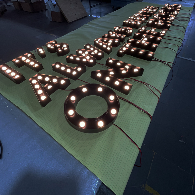 Party Marquee Letters customized vintage signage led bulb face illuminated letters for indoor or outdoor use