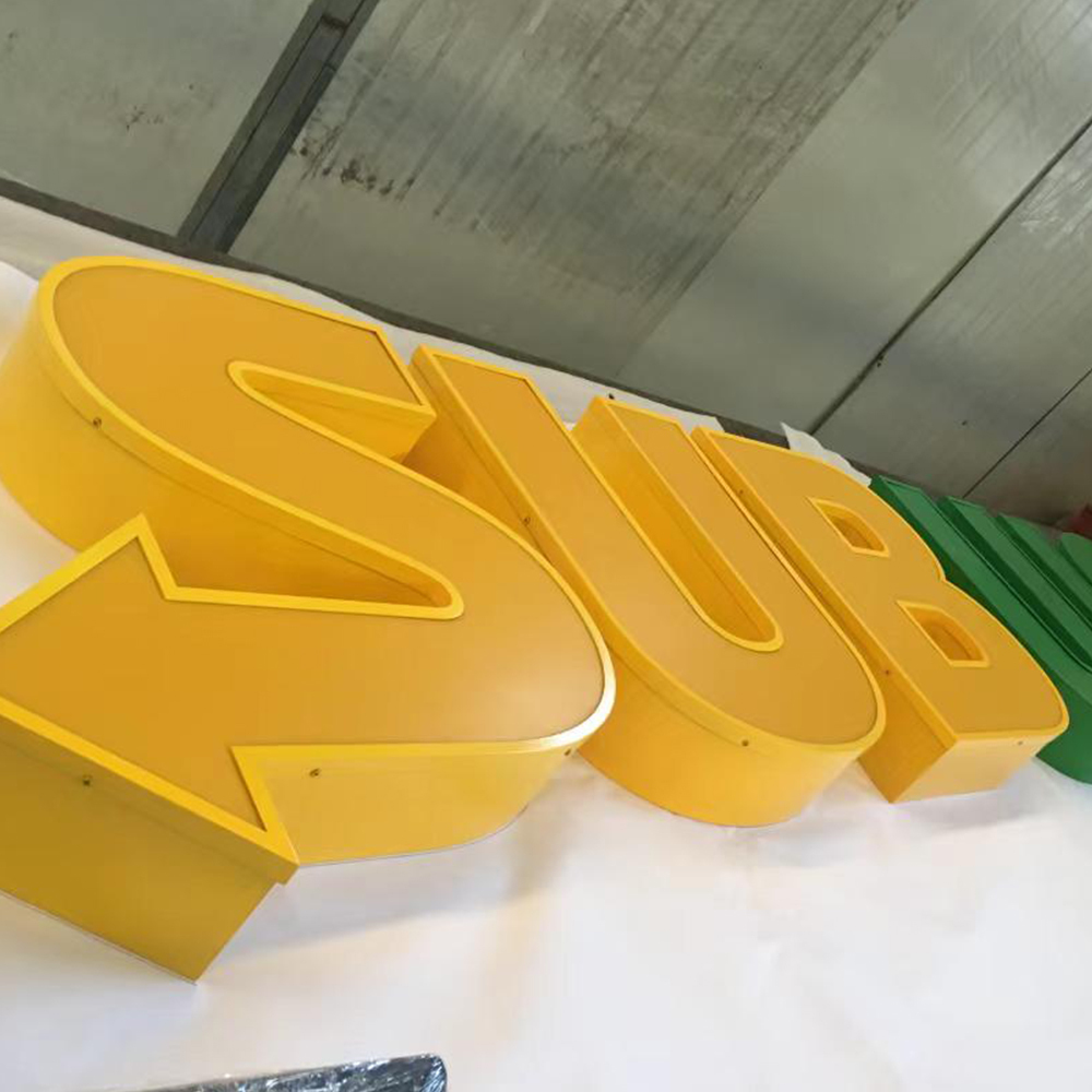 Branding Illuminated letters trim cap facelit letters for business advertising outdoor use channel letters signs lighting