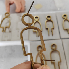 3D Toilet Logo Signage electroplated flat cut letters for hotel / shopping mall / school toilet metal signage use