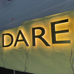 Full Acrylic letters side illuminated led signs shop front 3d channel letters for outdoor use