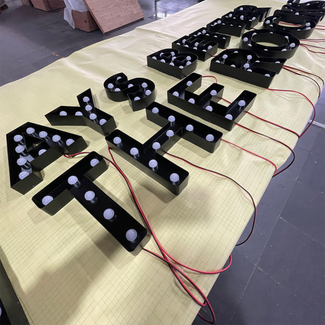 Party Marquee Letters customized vintage signage led bulb face illuminated letters for indoor or outdoor use