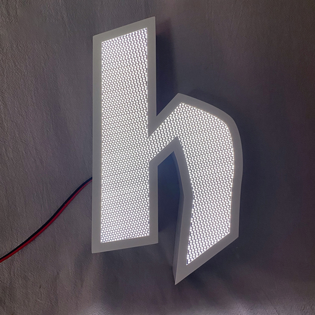Customized Perforated face illuminated channel letters rim face lit signage waterproof and outdoor use 3d signs lighting