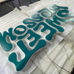 Acrylic Fabricated letters side illuminated 3d channel letters Outdoor led lighting signage