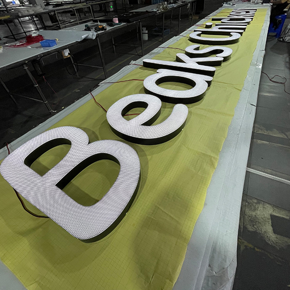LED Acrylic Letters rimless facelit channel letters for business advertising for outdoor use