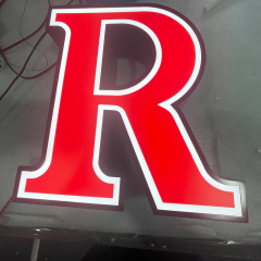 Led channel letters customized rim face-lit signage business brand name signs lighting