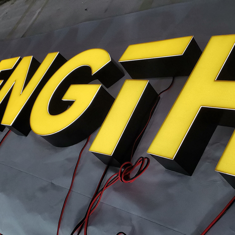 3D Channel Letters face illuminated signage outdoor use business acrylic letters lighting