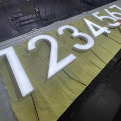 3D led resin channel letters number illuminated signage outdoor or indoor use