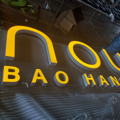 Business advertising facelit letters 3d acrylic face illuminated signage for outdoor use signs lighting