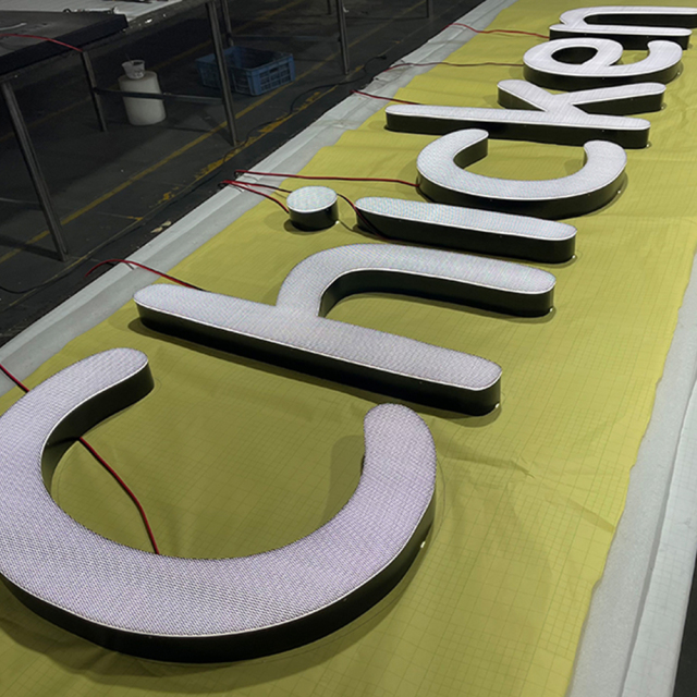 LED Acrylic Letters rimless facelit channel letters for business advertising for outdoor use