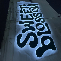 Acrylic Fabricated letters side illuminated 3d channel letters Outdoor led lighting signage