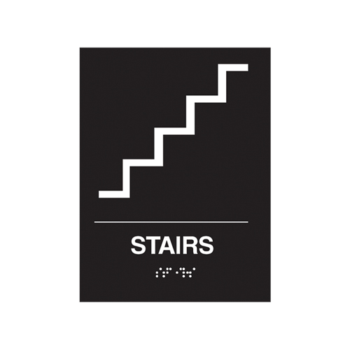 Stairs Signs Elevator Signage ADA Complaint Braille Sign Braille Signage Board for Hotel ADA Stairwell Signs