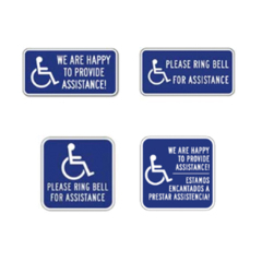 Customized Signs Unisex Braille Restroom Sign - Bathroom Sign with Double Sided 3M Tape