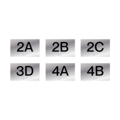 Metal Number Signage with Braille Stainless Steel House Numbers Door Signs ADA Room Name Signs