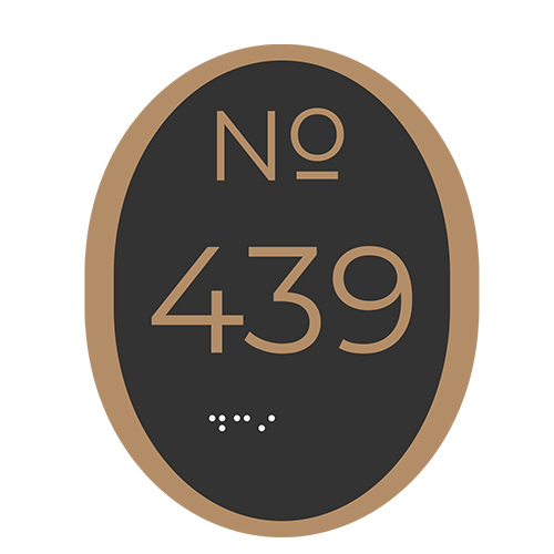 Metal Number Signage with Braille Stainless Steel House Numbers Door Signs ADA Room Name Signs