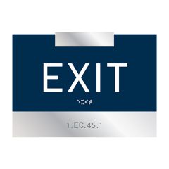LED Exit Sign Light Hanging & Wall Mounted LED Emergency Fire Light With Red Green Arrow ADA Entrance-Exit Braille Signs