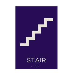 Stairs Signs Elevator Signage ADA Complaint Braille Sign Braille Signage Board for Hotel ADA Stairwell Signs