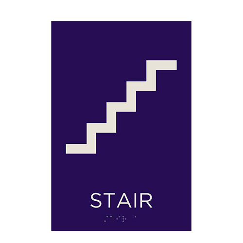 Stairs Signs Elevator Signage ADA Complaint Braille Sign Braille Signage Board for Hotel ADA Stairwell Signs