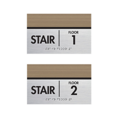 Stairs Signs Elevator Signage ADA Complaint Braille Sign Braille Signage Board for Hotel ADA Stairwell Signs