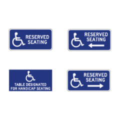 ADA Directional Signs ADA Directional Braille Signs Custom Braille ADA Signs With High Quality Table Labels and Signs